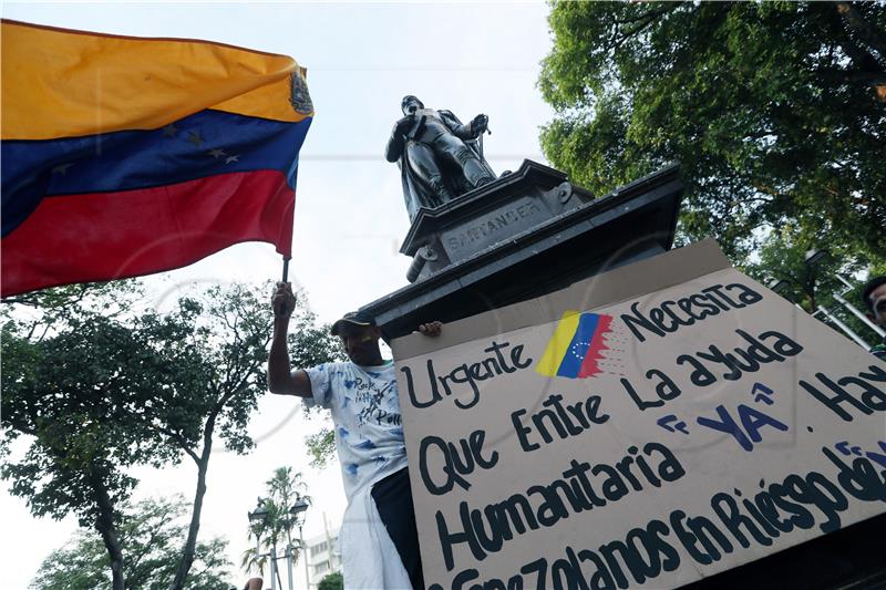 VENEZUELA PROTEST AID