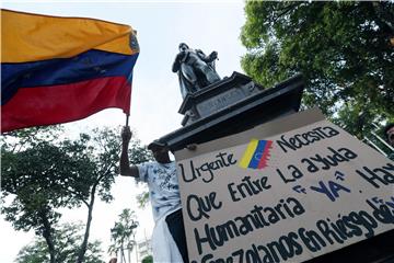 VENEZUELA PROTEST AID