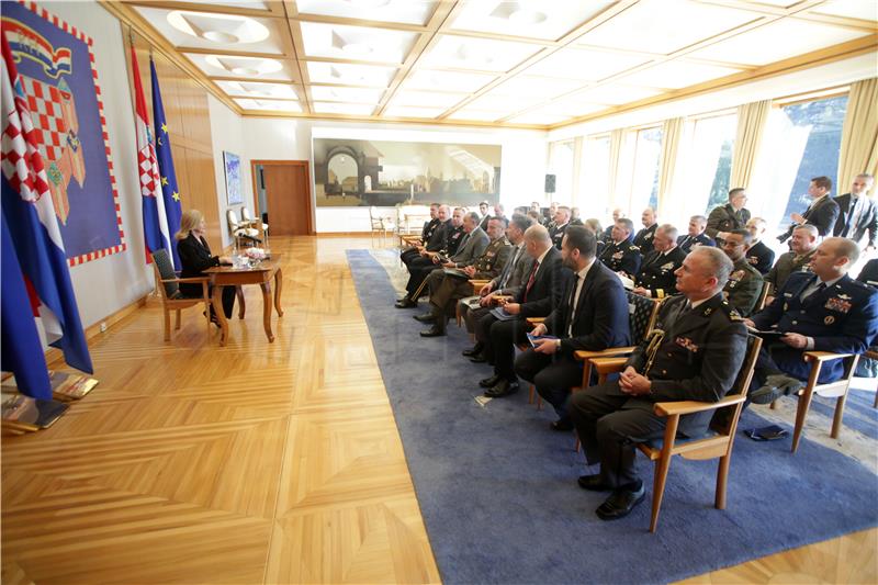 Croatian president receives US generals from Capstone programme