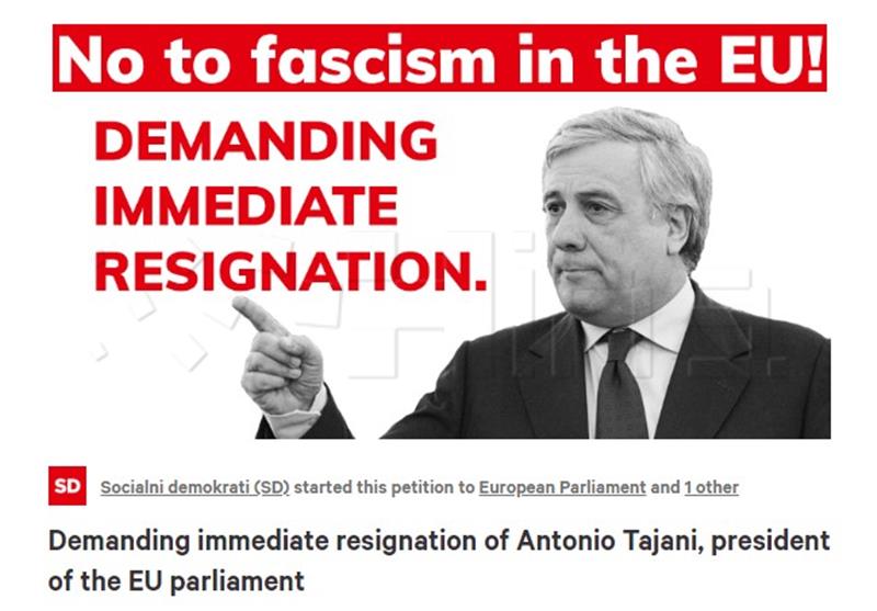 Over 8,700 sign petition for Tajani's resignation