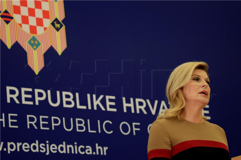 Predsjednica Grabar-Kitarović: U dosadašnjem mandatu snažno sam štitila i promicala nacionalne interese