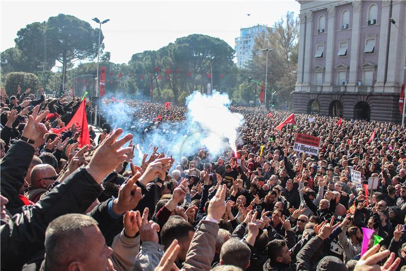 ALBANIA PROTEST