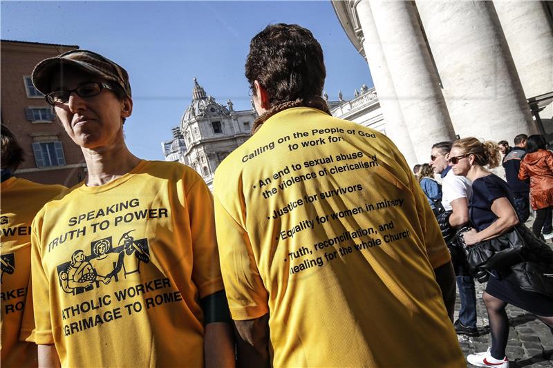 VATICAN SEXUAL ABUSE SUMMIT PROTEST