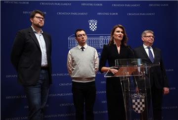 Tiskovna konferencija kluba zastupnika SDP-a u Hrvatskom saboru