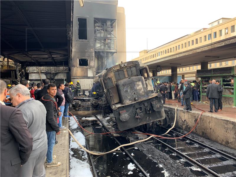 EGYPT ACCIDENTS TRAIN STATION FIRE