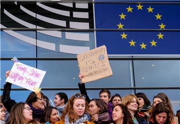 BELGIUM EU PARLIAMENT INTERNATIONAL WOMENS DAY