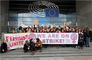 BELGIUM EU PARLIAMENT INTERNATIONAL WOMENS DAY