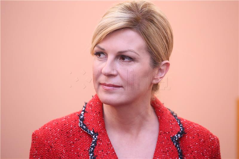 Grabar-Kitarovic says being Croat and believer she is sorry about Bleiburg Mass ban