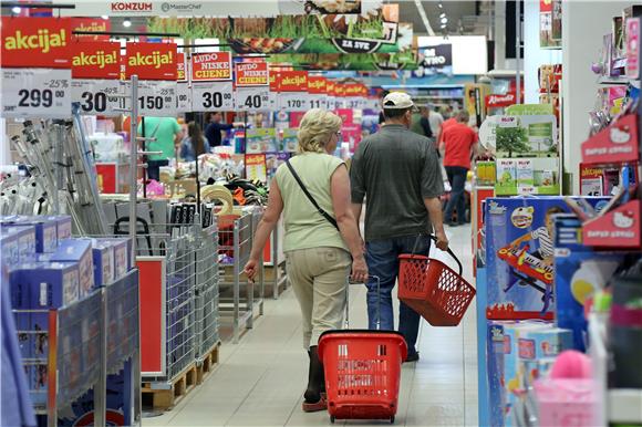 DZS: Promet u maloprodaji na godišnjoj razini realno porastao za 4,3 posto