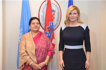 Croatian president meets with UNICEF director, Nepali president