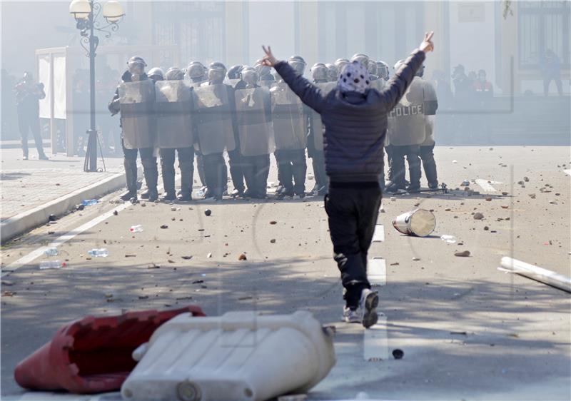 ALBANIA OPPOSITION PROTEST