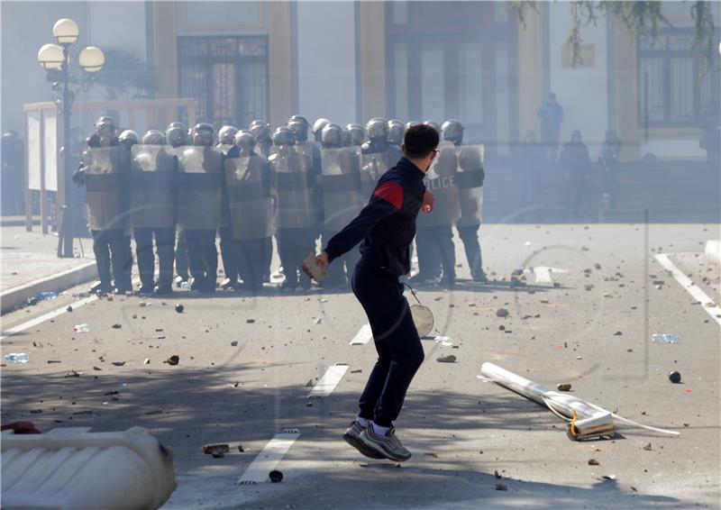 ALBANIA OPPOSITION PROTEST