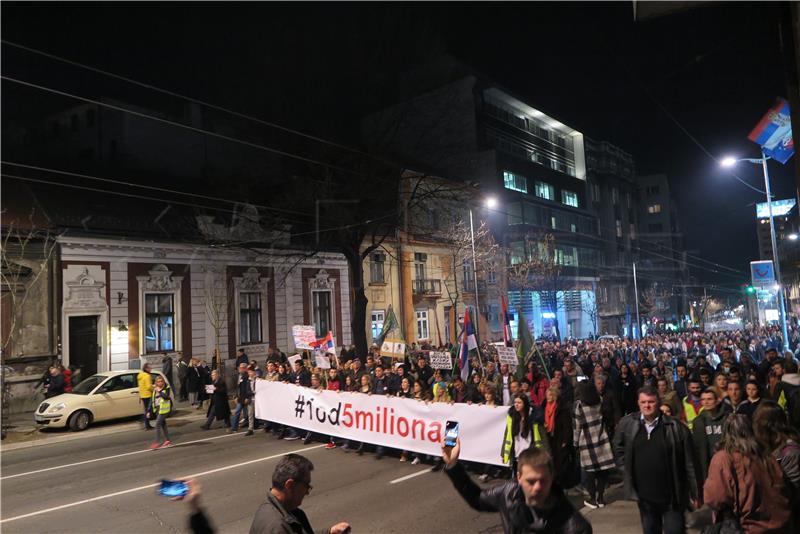 Prosvjedi "1 od 5 milijuna" u Beogradu