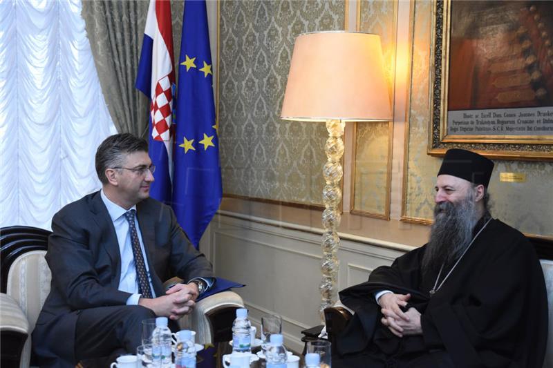 Croatian PM receives Metropolitan Porfirije