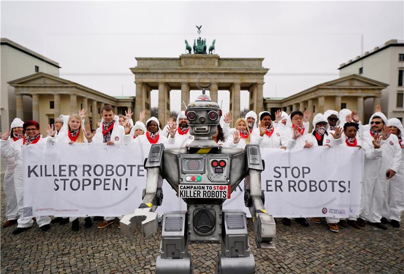 GERMANY PROTEST WEAPONS ROBOTS