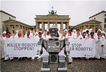 GERMANY PROTEST WEAPONS ROBOTS