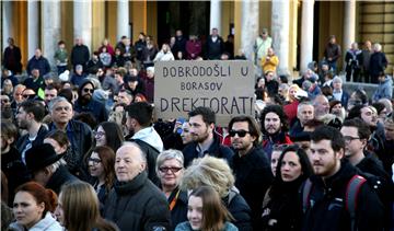 Prosvjed protiv odluke da se Milanu Bandiću dodijeli počasni doktorat Sveučilišta u Zagrebu