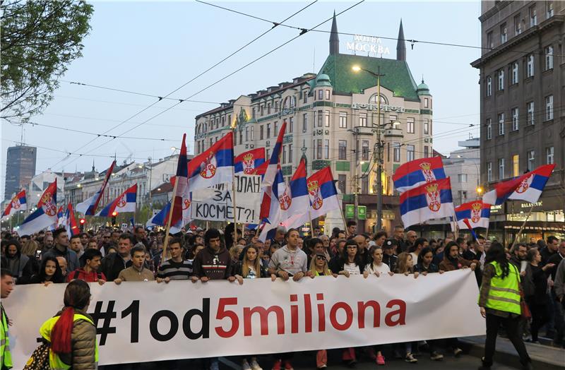 Novi prosvjed "1 od 5 milijuna"  u Beogradu