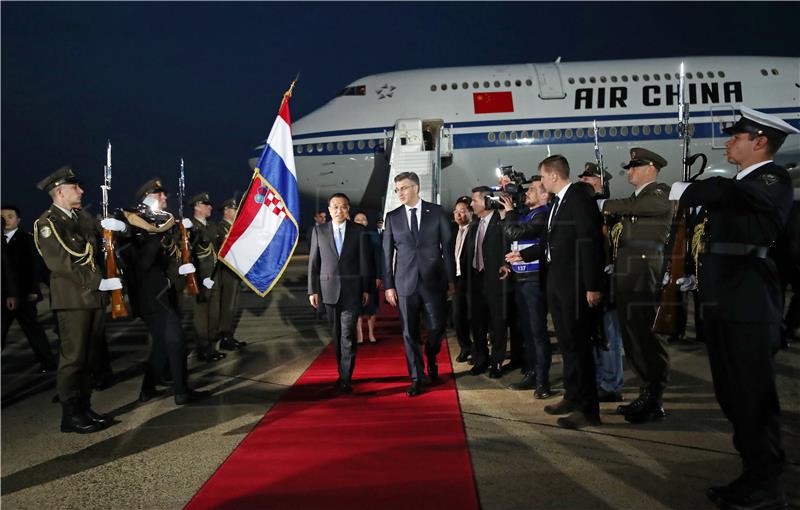 Chinese PM arrives in Zagreb to strengthen modern Silk Road