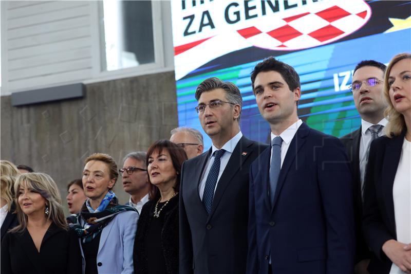 Plenkovic says HDZ slate for EP elections combination of experience, knowledge, youth