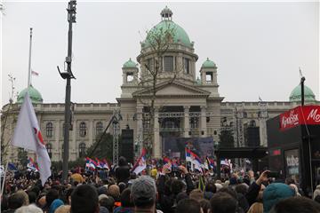 Počeo prosvjed ispred narodne skupštine u Beogradu