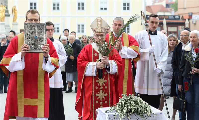 Kardinal Bozanić predvodio misu na Cvjetnicu u zagrebačkoj katedrali