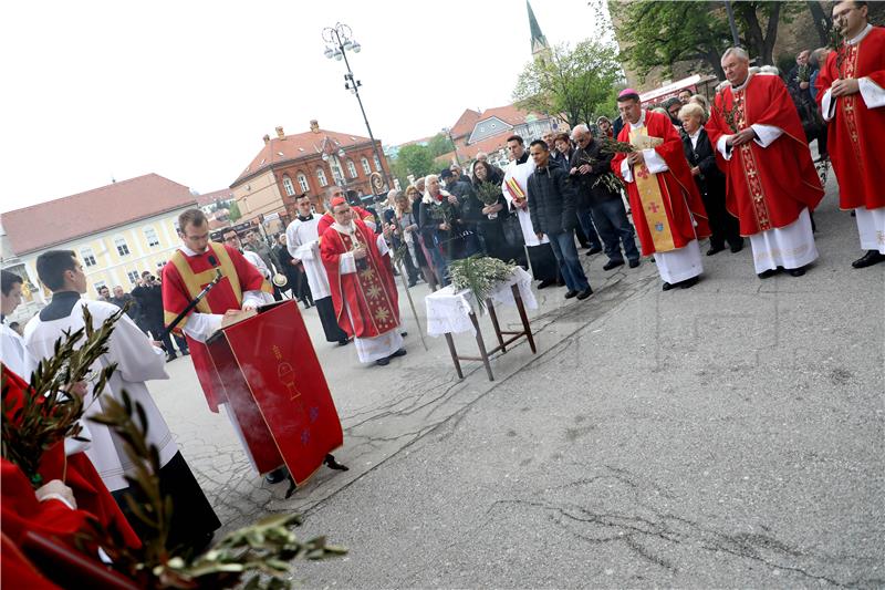 Kardinal Bozanić predvodio misu na Cvjetnicu u zagrebačkoj katedrali