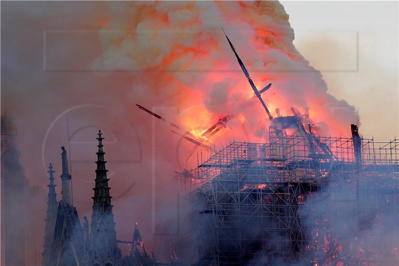 FRANCE NOTRE DAME FIRE