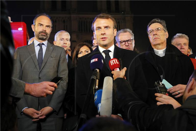 FRANCE NOTRE DAME FIRE MACRON