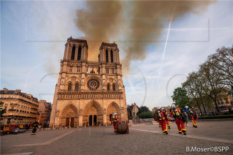 FRANCE NOTRE DAME FIRE