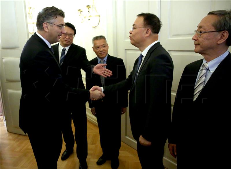 Premijer Plenković održao radni sastanak s izaslanstvom China Shipbuilding Industry Corporation