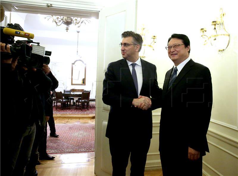 Premijer Plenković održao radni sastanak s izaslanstvom China Shipbuilding Industry Corporation