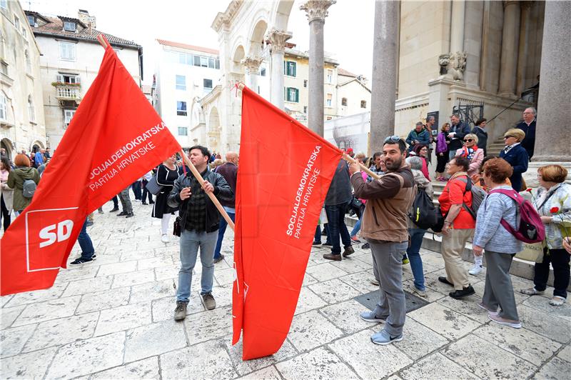 SDP Split organizirao Prvomajski skup na Peristilu