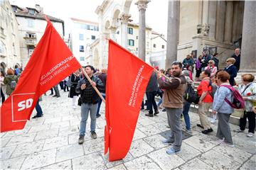 SDP Split organizirao Prvomajski skup na Peristilu