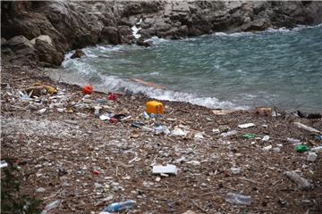 Divers clean underwater rubbish at Mljet National Park