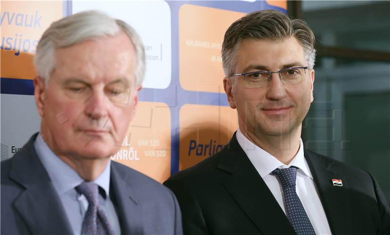 Barnier Plenkovića izvijestio o stanju pregovora s EU-om