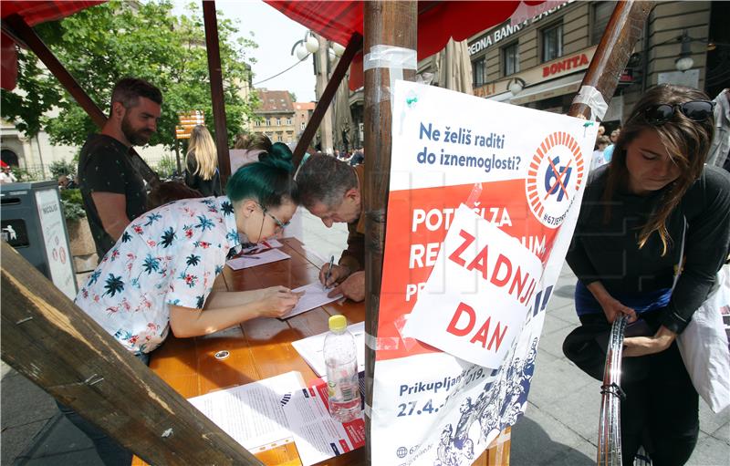 Zadnji dan prikupljanja potpisa za referendum "67 je previše"