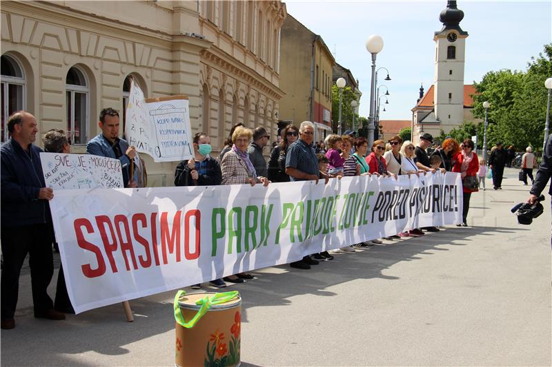 Protest against regional waste management centre held in Koprivnica