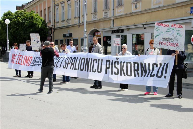 Koprivnica - prosvjed protiv RCGO Piškornica i dovoza otpada iz susjednih županija