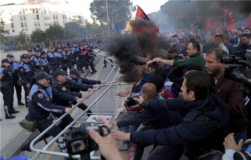 ALBANIA OPPOSITION PROTEST