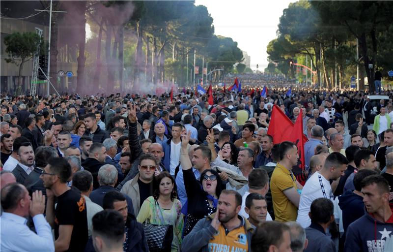 ALBANIA OPPOSITION PROTEST