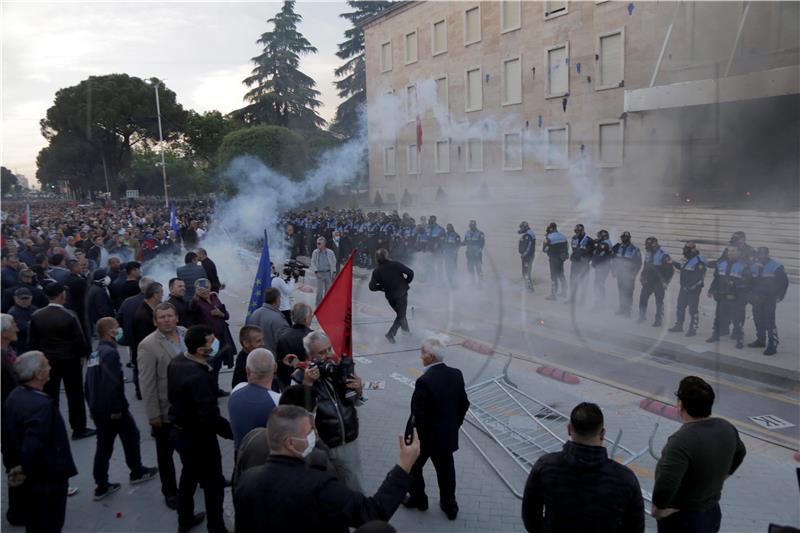 ALBANIA OPPOSITION PROTEST