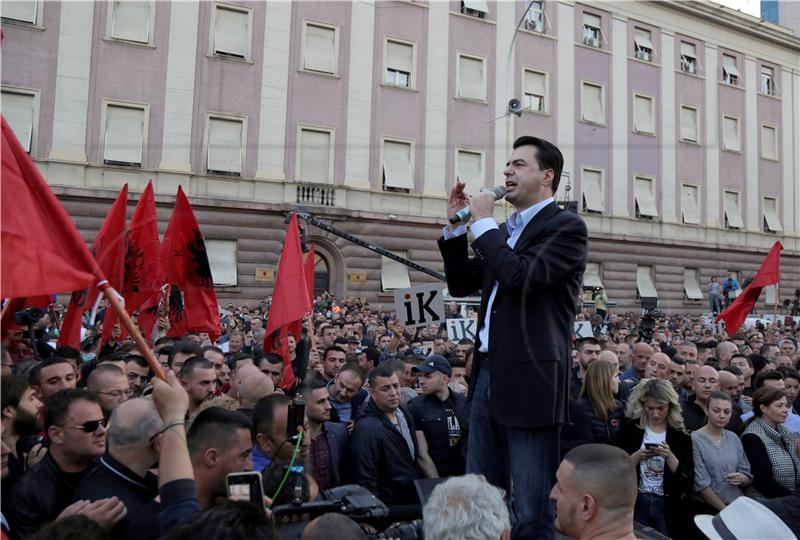 ALBANIA OPPOSITION PROTEST