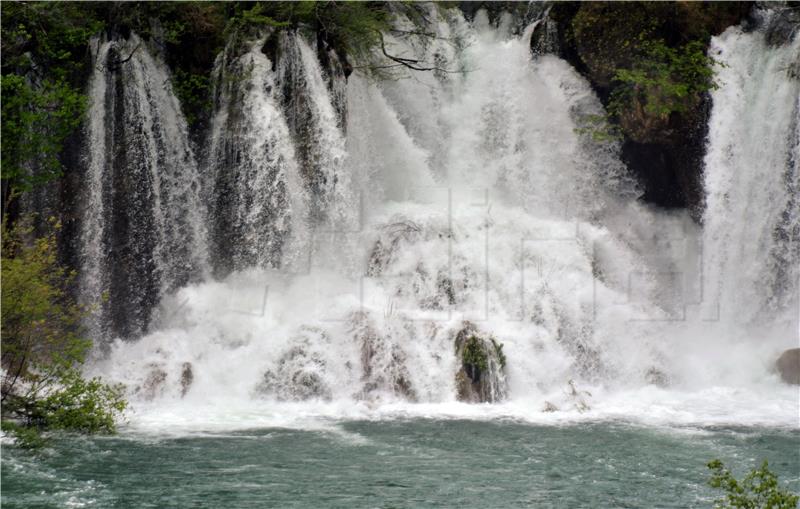 Visok vodostaj na Plitvičkim jezerima