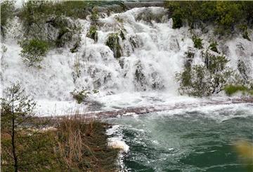 Visok vodostaj na Plitvičkim jezerima