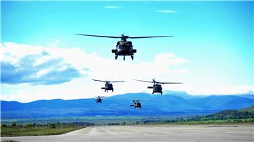 17 US helicopters land at Udbina military compound