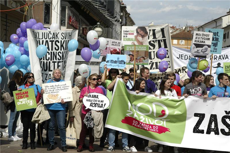 March for Life held in Rijeka, Osijek