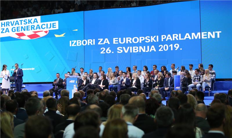 HDZ-ov središnji predizborni skup za EU izbore u zagrebačkoj Ciboni 