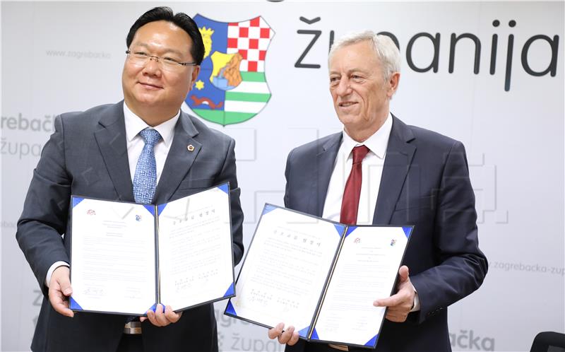 South Korean region, Zagreb County sign cooperation agreement