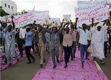 SUDAN PROTEST PRO MILITARY